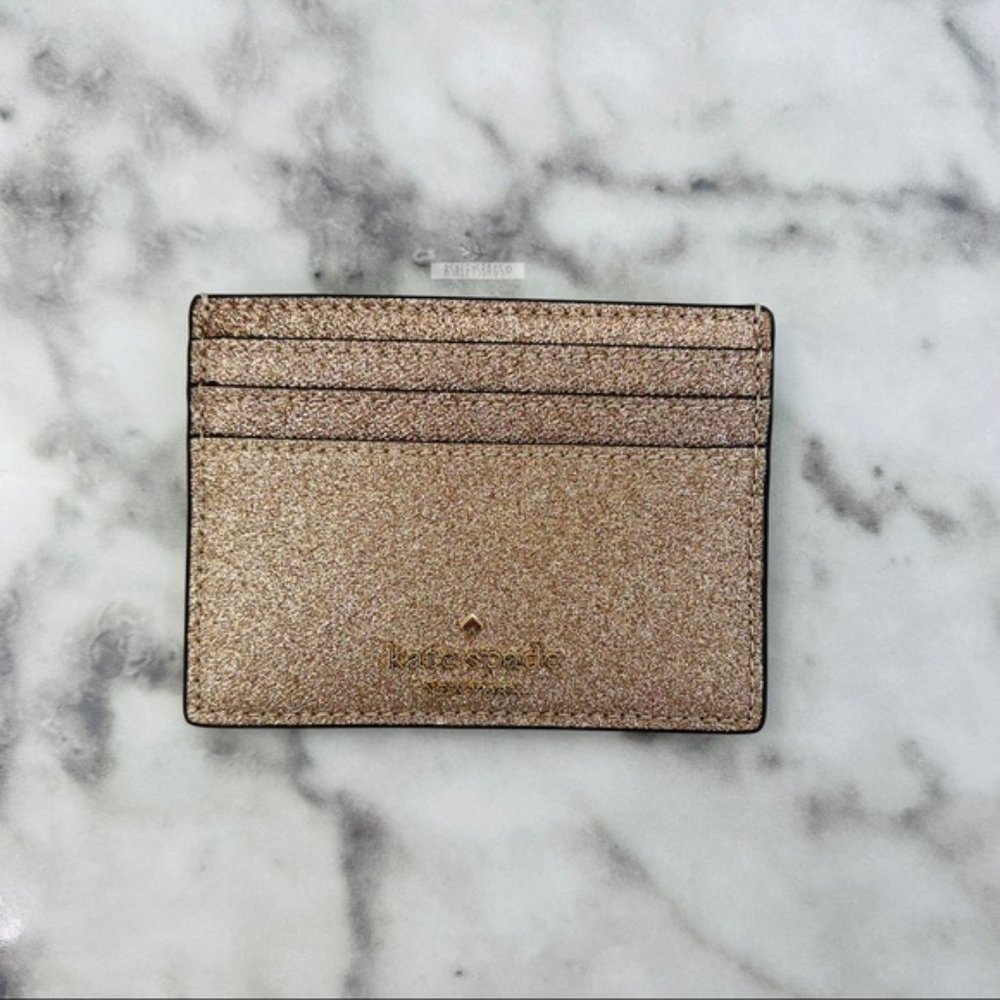❗️Sold Out❗️Kate Spade Shimmy Glitter Satchel & Card Holder Wallet - Picture 10 of 15